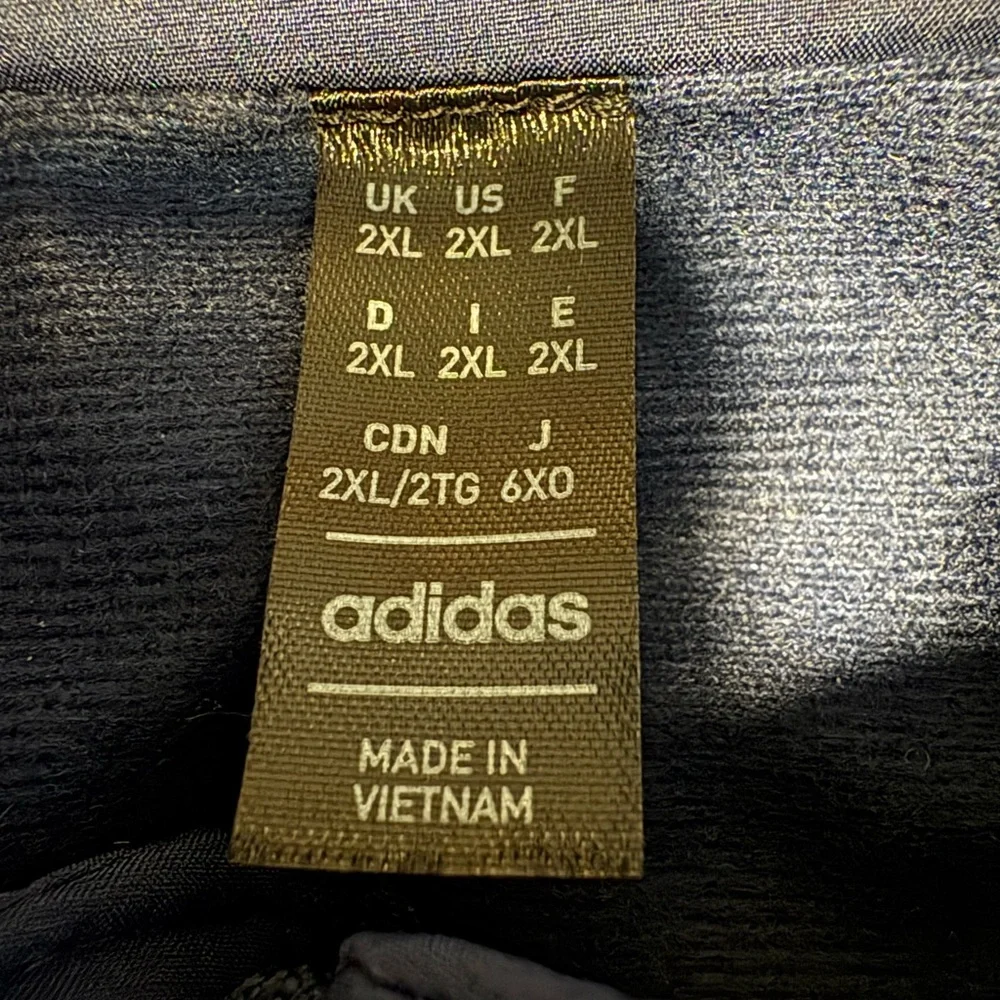 Adidas Men’s Quilted Full Zip Up Vest With Front Pockets Navy 2XL NWT